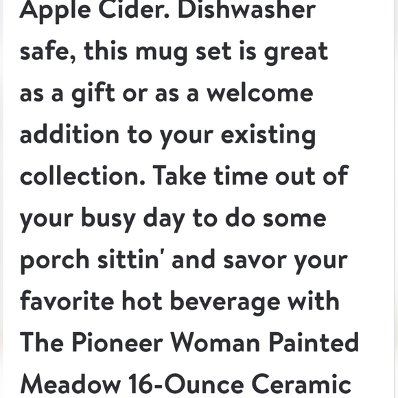 ❤️ New Pioneer Woman Painted Meadow Ceramic 16oz Mug - Picture 3 of 5